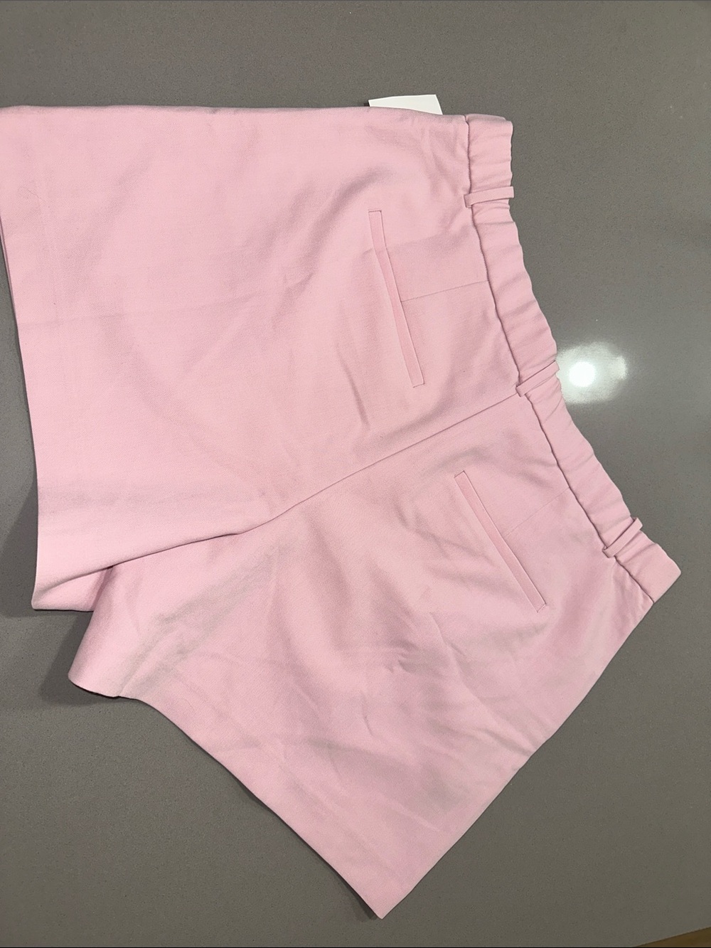 Abercrombie & Fitch High Waist Pink Tailored Shorts - Picture 3 of 3